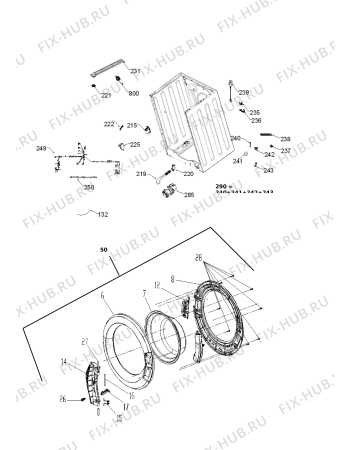 Схема №3 AWG 6103/B с изображением Запчасть для стиралки Whirlpool 480111101953