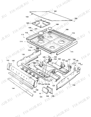 Схема №1 10595G (F031907) с изображением Панель для плиты (духовки) Indesit C00240504