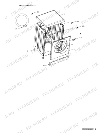 Схема №5 AWG 3082 MC с изображением Рукоятка для стиральной машины Whirlpool 480111102896