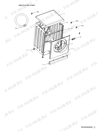 Схема №5 AWG 3082 MC с изображением Обшивка для стиралки Whirlpool 480111102894