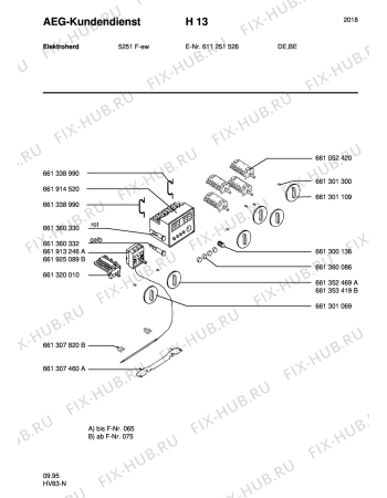 Взрыв-схема плиты (духовки) Aeg 5251F-W - Схема узла Section6