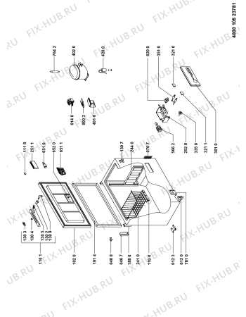 Схема №1 XL5708 с изображением Дверь для холодильной камеры Whirlpool 481010512132