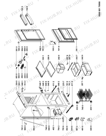 Схема №1 ART 473/3 с изображением Фиксатор для холодильной камеры Whirlpool 481940118819