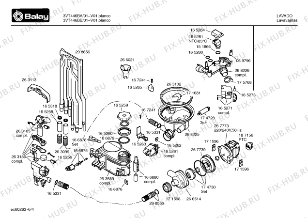 Схема №2 3VT446BB VT446 с изображением Вкладыш в панель для посудомойки Bosch 00483314