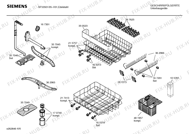 Взрыв-схема посудомоечной машины Siemens SF53501 - Схема узла 06
