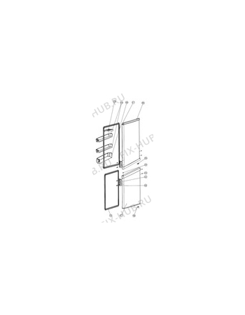 Взрыв-схема холодильника Zanussi ZRB23055FX - Схема узла Door 003