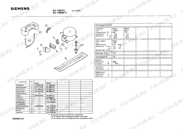 Взрыв-схема холодильника Siemens KU1768 - Схема узла 02