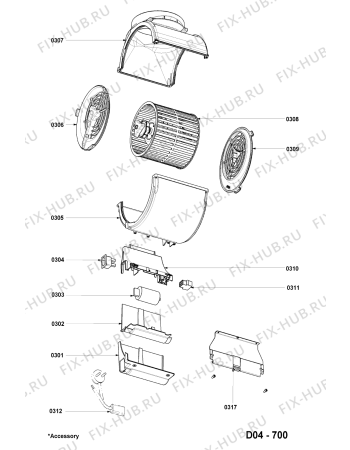 Схема №1 AEI 451 E с изображением Электроадаптер для вытяжки Whirlpool 481223318019