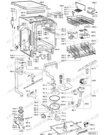 Схема №1 ADP 6948 IX с изображением Сенсорная панель для посудомойки Whirlpool 480140100433