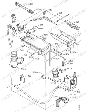 Взрыв-схема стиральной машины Rex RL12CX - Схема узла Hydraulic System 272
