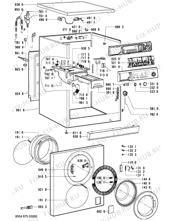 Схема №1 WAK 9460 с изображением Обшивка для стиралки Whirlpool 481245215717