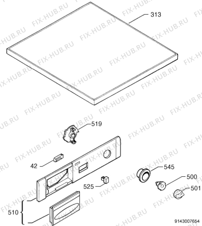 Взрыв-схема стиральной машины Zanussi F512 - Схема узла Command panel 037