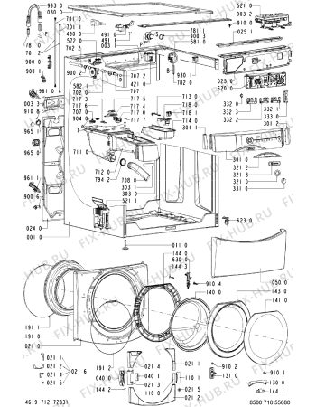 Схема №2 716 BC/TS с изображением Обшивка для стиральной машины Whirlpool 481245216797