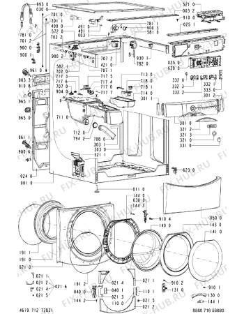 Схема №2 716 PB/ES с изображением Рамка Whirlpool 481244011728