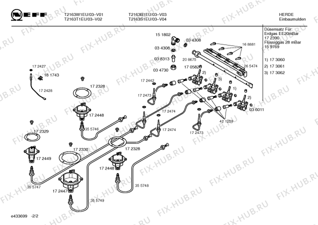 Схема №1 T2163S1EU с изображением Столешница для электропечи Bosch 00215375