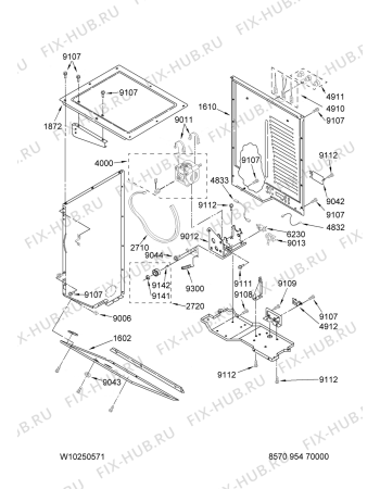 Схема №4 YMET3800TW2 с изображением Зажим для стиралки Whirlpool 480113100298