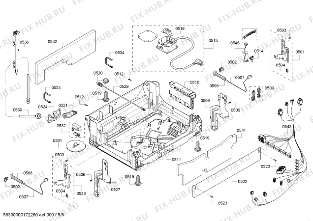 Схема №1 SHX68T55UC please see VO Text с изображением Модуль управления, запрограммированный для посудомойки Bosch 00753276