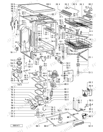 Схема №1 GSI 4865/3 TW-WS с изображением Блок управления для посудомоечной машины Whirlpool 481221838051