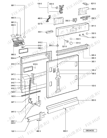 Взрыв-схема посудомоечной машины Bauknecht ADG 8532/1 AV - Схема узла
