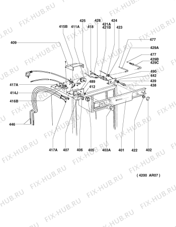 Взрыв-схема холодильника Electrolux RM4230S - Схема узла Armature/fitting