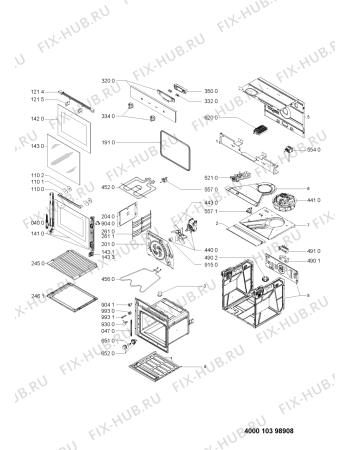 Схема №1 FC 210/WH с изображением Обшивка для электропечи Whirlpool 481010398883