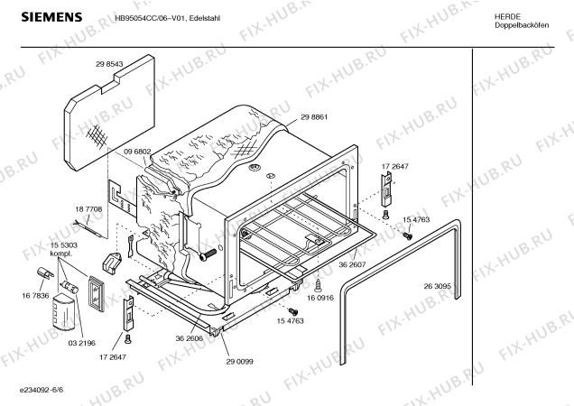 Схема №2 HB95054 с изображением Панель управления для духового шкафа Siemens 00365802