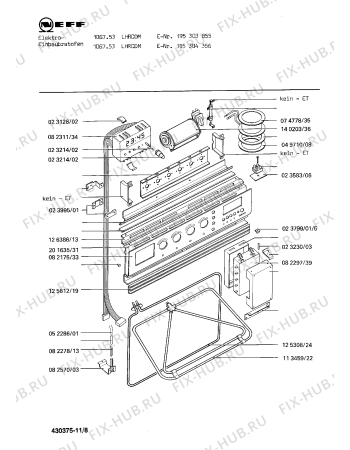 Взрыв-схема плиты (духовки) Neff 195303855 1067.53LHRCDM - Схема узла 09
