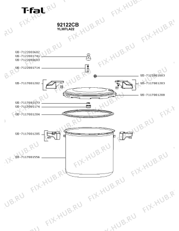 Схема №1 92122CB с изображением Кастрюля для духовки Seb SS-7117001556