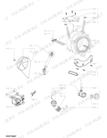Схема №2 FL 2801 с изображением Обшивка для стиральной машины Whirlpool 481010669780