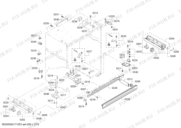 Схема №4 KBUDT4265E с изображением Винт для посудомоечной машины Bosch 00628690