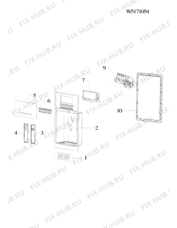 Схема №6 MSZ900NDFUK (F076246) с изображением Другое для холодильной камеры Indesit C00287890