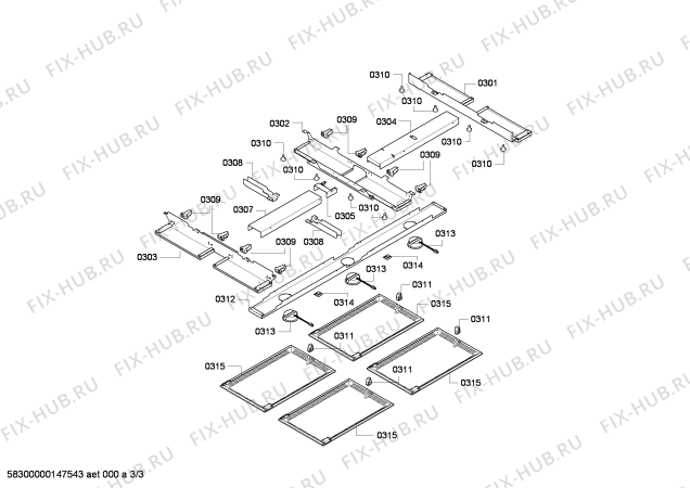 Схема №2 AI402120 с изображением Шина для электровытяжки Bosch 00684970