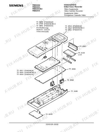 Схема №6 FM634V4 с изображением Пульт дистанционного управления для видеоэлектроники Siemens 00756800