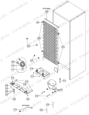 Взрыв-схема холодильника Upo RF110SX   -GN365YV-FW (171580, V38001004) - Схема узла 03