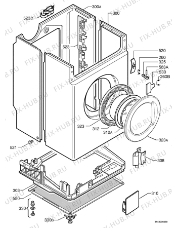 Взрыв-схема стиральной машины Electrolux EW975W FOR APPROVAL - Схема узла Housing 001