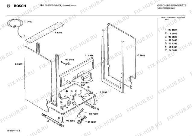 Схема №2 SMI5026FF SMI5026 с изображением Панель для посудомоечной машины Bosch 00270593