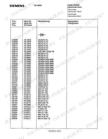 Схема №10 FA146G4 с изображением Кассетник для видеотехники Siemens 00757579