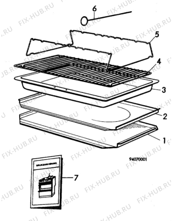 Взрыв-схема плиты (духовки) Husqvarna Electrolux QC608F - Схема узла H10 Oven Furniture, Users manual