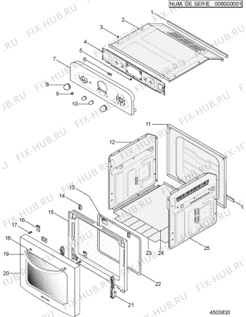 Взрыв-схема плиты (духовки) Indesit FI525I (F021922) - Схема узла