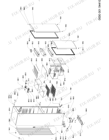 Схема №1 CFS111W1 (F092168) с изображением Ящичек для холодильника Indesit C00342297