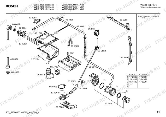 Схема №1 WFD2460NL WFD2460 electronic с изображением Панель управления для стиральной машины Bosch 00362259