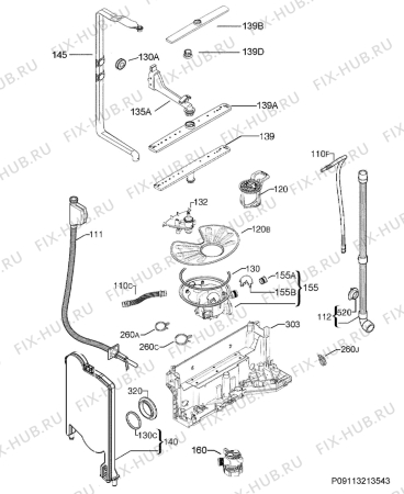 Взрыв-схема посудомоечной машины Zanker KDT10042FK - Схема узла Hydraulic System 272