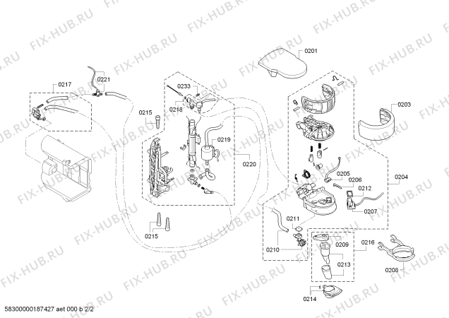 Схема №1 TAS7004 TASSIMO с изображением Боковая часть корпуса для электрокофеварки Bosch 11011398