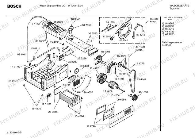 Схема №2 WTL641SNL Maxx 6kg sportline LC с изображением Инструкция по установке и эксплуатации для сушилки Bosch 00585802