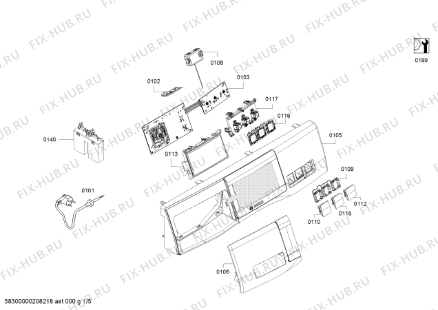 Схема №2 WAU287600W с изображением Модуль управления для стиралки Siemens 11026170