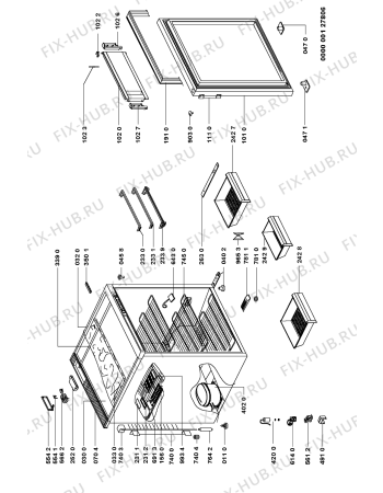 Схема №1 KRA 1600/1 с изображением Ручка двери для холодильной камеры Whirlpool 481246268059