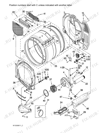 Взрыв-схема сушильной машины Whirlpool 3LCED9100WQ1 (F090177) - Схема узла