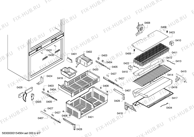 Схема №2 RB491200 с изображением Крышка для холодильной камеры Bosch 00653112