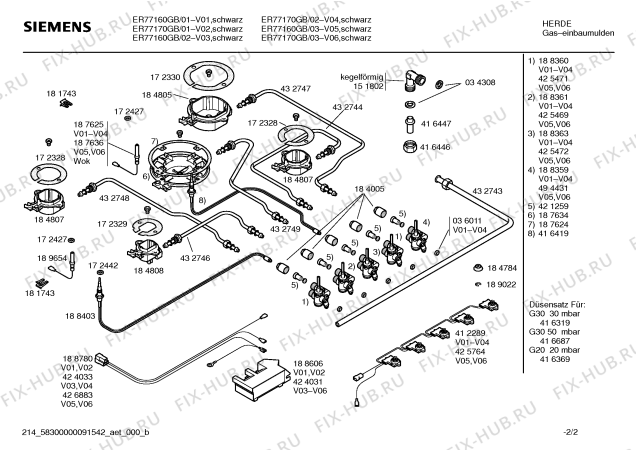 Схема №2 ER77160GB Siemens с изображением Стеклокерамика для плиты (духовки) Siemens 00471295