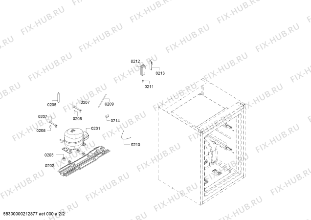 Взрыв-схема холодильника Bosch GTV15NW3AG Bosch - Схема узла 02